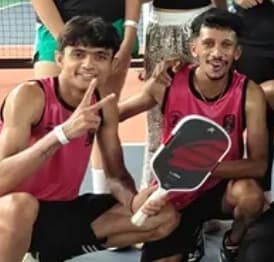 Seaon Dsouza / Swapnil, winners of the Mumbai Pickleball Cup S1 Doubles